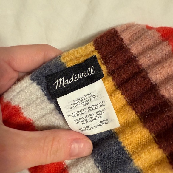 Madewell Multi-Colored Striped Ribbed Knit Scarf - Picture 2 of 2
